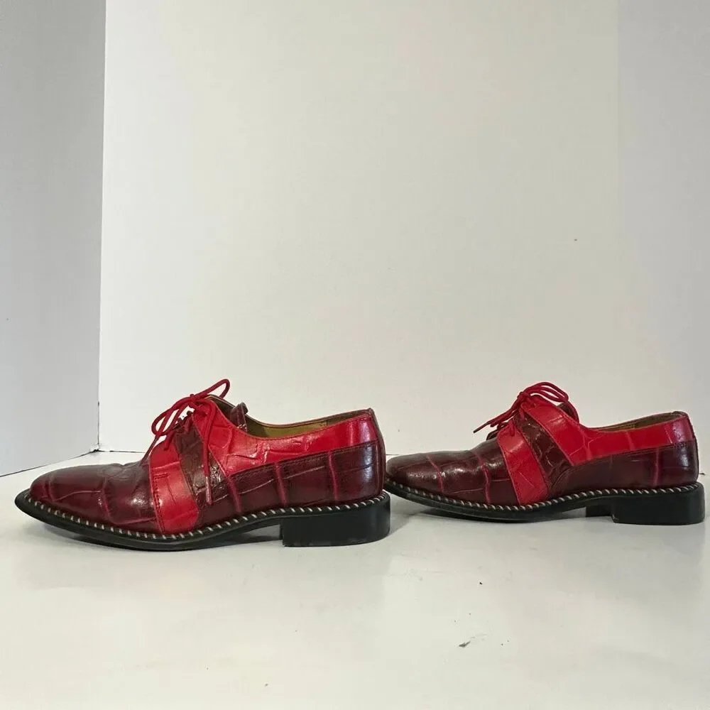 Liberty Zeno Kids Leather Crocodile Print Shoes | Youth Size 4